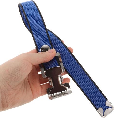 4pcs Adjustable Drywall Stilt Replacement Straps Heavy-duty Blue Kit | Stainless Steel and Cloth Build, Secure Foot Fixation Bands, Universal Fit for Outdoor Activities and Performances in Saudi Arabia