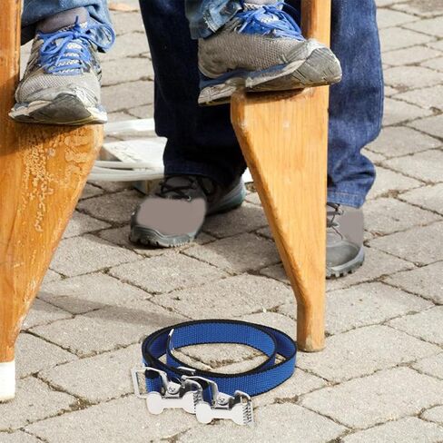 4pcs Adjustable Drywall Stilt Replacement Straps Heavy-duty Blue Kit | Stainless Steel and Cloth Build, Secure Foot Fixation Bands, Universal Fit for Outdoor Activities and Performances in Saudi Arabia