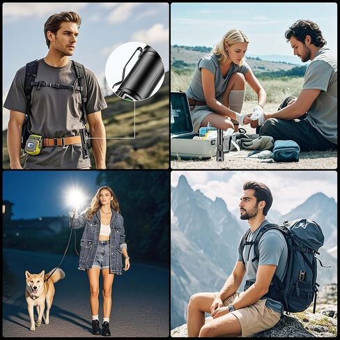 JAY-PARK High Lumen Flashlight 100000 Lumen Rechargeable 5000mAh Battery | LCD Display, Zoom Long Beam (3000m), IP67 Waterproof, 5 Modes & Belt Clip - for Camping, Dog Walking, Adventure, Everyday Use in Kuwait