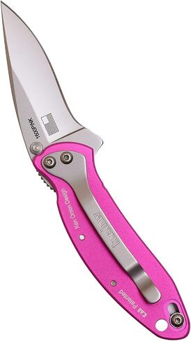 Kershaw Chive Pocket Knife, Pink, 1.9 Inch Drop Point Blade in Saudi Arabia