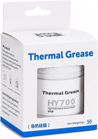 HY700-50g CPU Thermal Heatsink Grease Paste Compound Thermal Conductivity: >3.14W/m-k Carbon Based High Performance for CPU PC GPU PS5-50 Grams (!Capacity:50g is the Third of one Bottle in Saudi Arabia