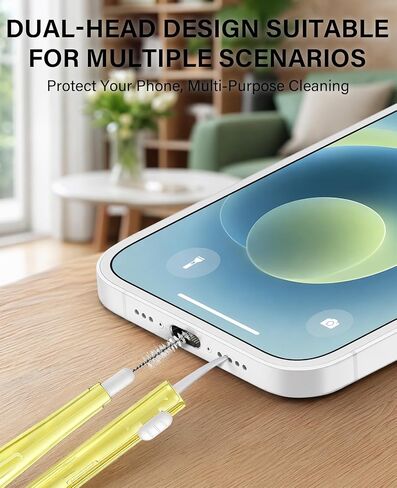 35PCS Charging Port Cleaner Kit for iPhone, USB C Port Cleaning Tool for Cell, Dual Sided Anti Clogging Nylon Brushes & Hook Cleaner in Saudi Arabia