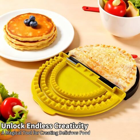 4-in-1 Tortilla Sealer Crimper & Press，Quesadilla Maker for 4in"+6in"+8in"+9.7in" Wraps,Make Tortillas, Dumplings & More with Easy-Clean Food-Grade Tool in Saudi Arabia