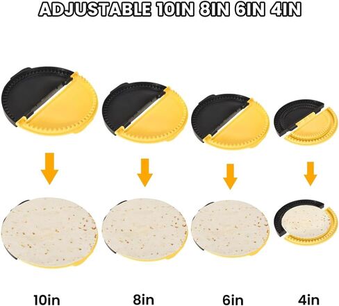 4-in-1 Tortilla Sealer Crimper & Press，Quesadilla Maker for 4in"+6in"+8in"+9.7in" Wraps,Make Tortillas, Dumplings & More with Easy-Clean Food-Grade Tool in Saudi Arabia