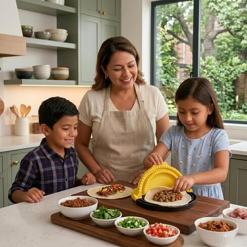 3-in-1 Tortilla Crimper & Press, Quesadilla Maker, Tortilla Sealer, Empanada Press, Detachable Shark Tooth Design, BPA-Free, Makes Sealed Quesadillas, Tacos, Burritos, Dumplings (6/8/10 inch) in Saudi Arabia