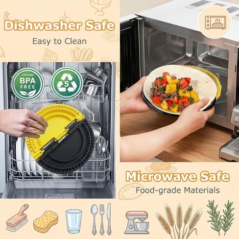 3-in-1 Tortilla Crimper & Press, Quesadilla Maker, Tortilla Sealer, Empanada Press, Detachable Shark Tooth Design, BPA-Free, Makes Sealed Quesadillas, Tacos, Burritos, Dumplings (6/8/10 inch) in Saudi Arabia