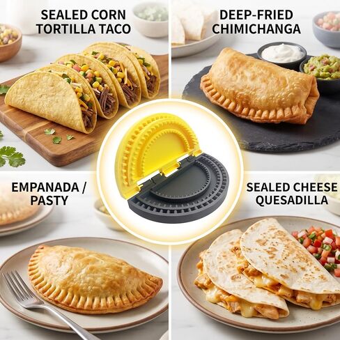 3-in-1 Tortilla Crimper & Press, Quesadilla Maker, Tortilla Sealer, Empanada Press, Detachable Shark Tooth Design, BPA-Free, Makes Sealed Quesadillas, Tacos, Burritos, Dumplings (6/8/10 inch) in Saudi Arabia