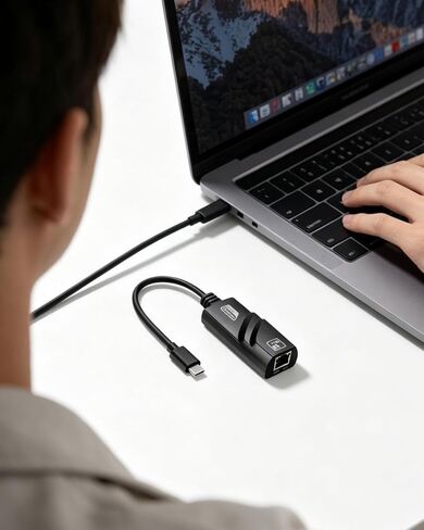 محول USB إلى RJ45 Ethernet بسرعة تنزيل 1000 ميجابت في الثانية وتحميل 100 ميجابت في الثانية لأجهزة الكمبيوتر الشخصية وأجهزة الكمبيوتر المحمولة in Kuwait