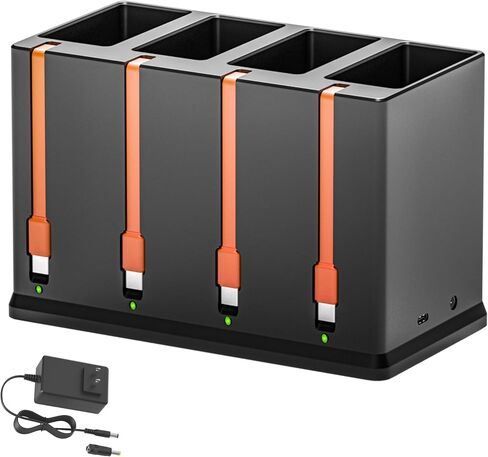 2026 Upgraded 4 Port Charging Station for Moultrie Edge Battery Pack | for Moultrie Trail Camera Edge,Edge PRO,Edge 2,Edge 2 PRO,Edge 3 Cellular Trail Camera,Type-C & Solar Panel Charging in Saudi Arabia