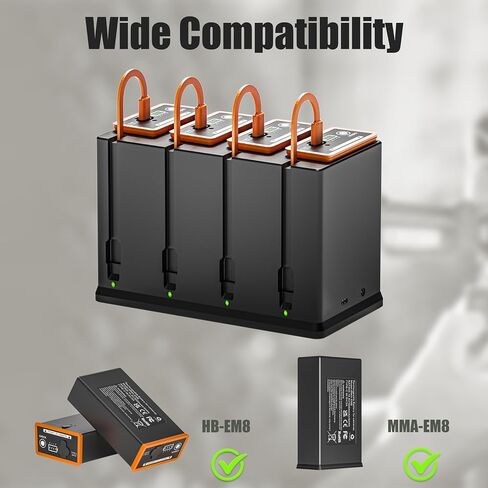 2026 Upgraded 4 Port Charging Station for Moultrie Edge Battery Pack | for Moultrie Trail Camera Edge,Edge PRO,Edge 2,Edge 2 PRO,Edge 3 Cellular Trail Camera,Type-C & Solar Panel Charging in Saudi Arabia