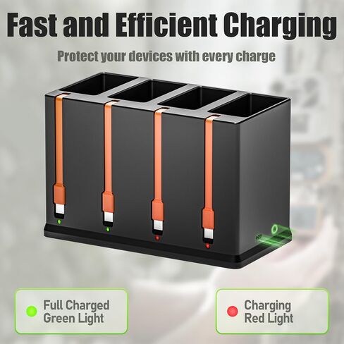 2026 Upgraded 4 Port Charging Station for Moultrie Edge Battery Pack | for Moultrie Trail Camera Edge,Edge PRO,Edge 2,Edge 2 PRO,Edge 3 Cellular Trail Camera,Type-C & Solar Panel Charging in Saudi Arabia