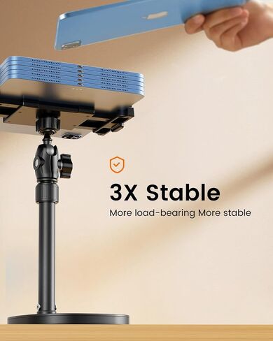 OHLPRO Heavy Duty Portable Monitor Stand for Desk, 22.83" Ultra Tall Tablet Holder with Wide Steel Base, 5.5 LB Capacity, iPad Stand Fits 5-22" Screen, iPad Pro 12.9 13, Office, Kitchen, Drawing in Saudi Arabia
