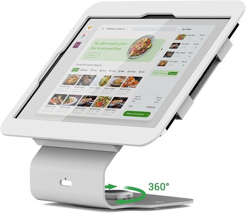 Kiosk POS Tablet Stand Compatible with iPad 10 gen 10.9 inch, 11"(A16), air 4 5 10.9", Pro 11" 1st 2nd 3rd 4th gen., iPad air 11", Retail Stand with 360° Swivel Base, White, BSC101WS in Kuwait