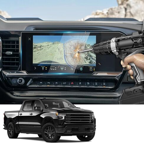3 Pack Screen Protector for Silverado 2022 2023 2024 2025 2026 Chevy Silverado 2500 HD Accessories 2026 Silverado Screen Protector 13.4'' ZR2 Silverado Screen Cover Glass for Silverado ZR2 Accessories in Saudi Arabia