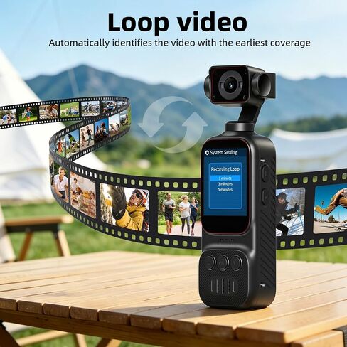 كاميرا فيديو محمولة للجيب بدقة 4K عالية الدقة، وكاميرا عمل تدعم WiFi مع صور بدقة 12 ميجابكسل، وعدسة زاوية واسعة 170 درجة، ورأس دوارة 270 درجة، وكاميرات Pov محمولة للصوت والفيديو مقاس 2 بوصة، وكاميرا جيب (128 جيجابايت) in Kuwait