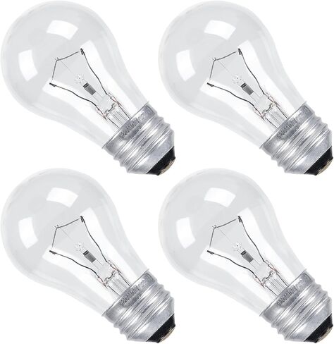 CYLYT 4-Pack Oven Light Bulbs 40 Watts Appliance Bulb, E26 A15 120V High Heat Bulbs for Stove Hood, Refrigerator, Microwave, Lava lamp, Warm White 2700K, Dimmable in Saudi Arabia