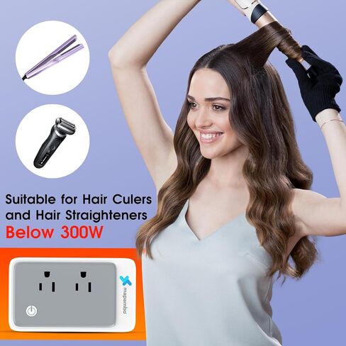 Mapambo 220V to 110V Voltage Converter US to Europe for Curling Iron and Hair Straighteners, Power Converter for European Travel Plug Adapter with 2 USB A & 2 USB C Ports（Grey） in Saudi Arabia