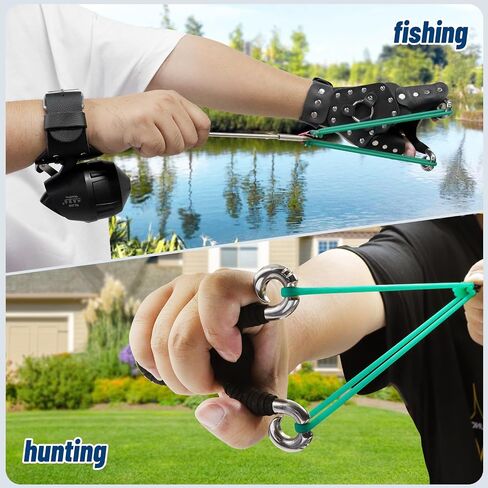 oubert Fishing Slingshot Kit with Reel Bowfishing Slingshot | with Rubber Bands, and Slingshot Darts, Hunting Slingshot, for Bow Fishing, and Target Practice in Saudi Arabia