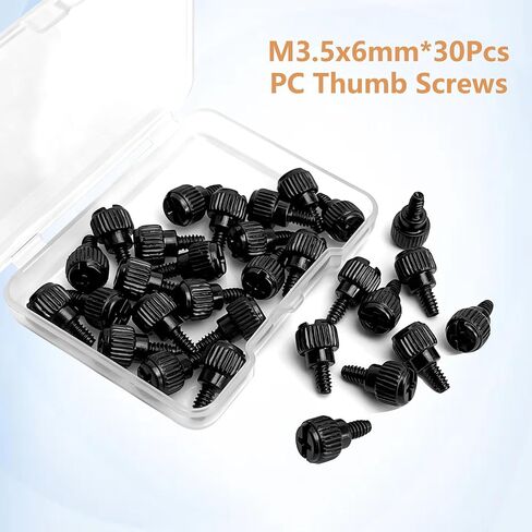 30Pcs 6-32 & M3.5 Thumb Screws for PC Case Cover, HDD, PSU, PCI Slots in Saudi Arabia