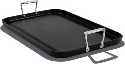 All-Clad HA1 Hard Anodized Nonstick Griddle 13x20 Inch Oven Broiler Safe 500F Pots and Pans, Cookware Black in Saudi Arabia
