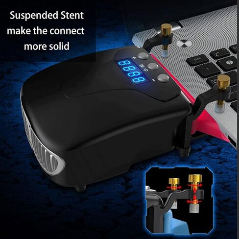Laptop Cooling Vacuum Fan External Silent Ice Notebook Cooler Digital Display Adjustable Smart Model in Saudi Arabia