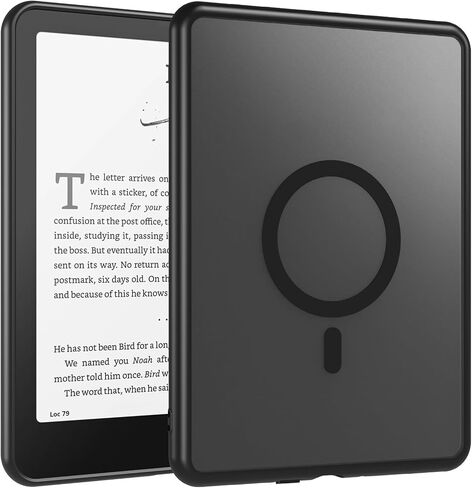 OWKEY Magnetic Case for 7" Kindle Paperwhite 12th Gen 2024 and Kindle Colorsoft - with AirBag Compatible with iPhone MagSafe, Black in Saudi Arabia