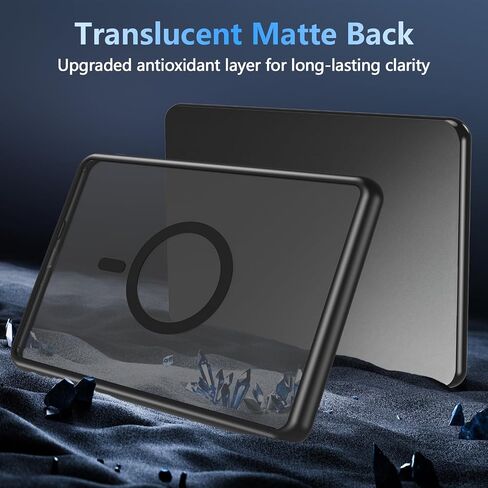 OWKEY Magnetic Case for 7" Kindle Paperwhite 12th Gen 2024 and Kindle Colorsoft - with AirBag Compatible with iPhone MagSafe, Black in Saudi Arabia