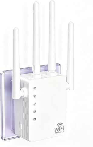 Dual Band 5GHz/2.4GHz WiFi Extender with Ethernet Port, 4 Rotatable Antennas WiFi Extender Signal Booster, WiFi Booster for 12880 Sq. Ft Coverage in Saudi Arabia