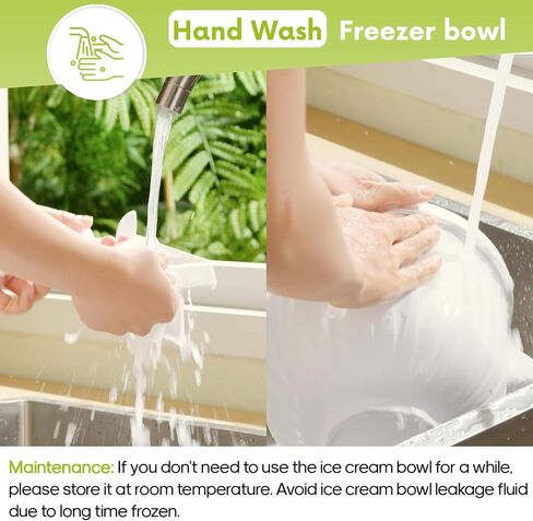 COFUN Ice Cream Maker Attachment for KitchenAid Stand Mixer | Compatible with 4.5/5Qt & Larger KitchenAid Stand Mixer, 2 Quart Frozen Ice Cream Bowl, Yogurt & Sorbet Gelato, White in Saudi Arabia