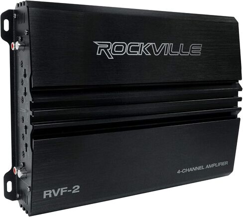 مضخم صوت السيارة Rockville RVF-2 ذو 4 قنوات، 1200 وات ذروة/300 وات RMS، فئة AB، MOSFET، كروس قابل للتعديل، Bass EQ، مثالي لمكبرات الصوت وصوت السيارة | مصدر طاقة MOSFET، كروس قابل للتعديل، 12 ديسيبل باس EQ، حماية IC، بداية ناعمة، 2 أوم ثابت، LP/HP F in Kuwait