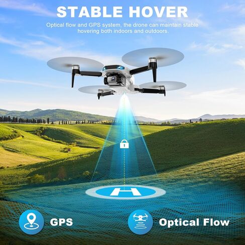 طائرة بدون طيار بنظام تحديد المواقع العالمي (GPS) مع كاميرا للبالغين، طائرات بدون طيار بدقة 2K HD GPS مع إرجاع تلقائي، اتبعني، طيران دائري، طيران نقطة الطريق، تدفق بصري، محرك بدون فرش، ناقل حركة 5G قابل للطي FPV كوادكوبتر in Kuwait
