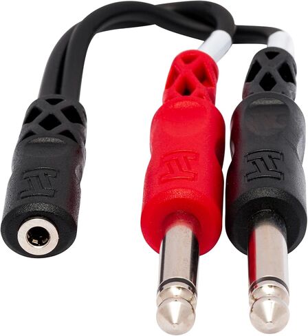 Hosa YMP-434 كابل 3.5 ملم TRSF إلى كابل ستيريو TS مزدوج 1/4 بوصة in Kuwait