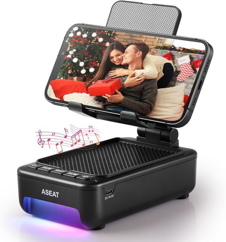 Gifts for Men Him, Cell Phone Stand with Bluetooth Speaker&Led Color Changing Light, Unique Gifts for Women Dad Her Husband, Cool Tech Gadget Wireless Speaker, Birthday Gifts for Men, Ideal Gifts in Kuwait
