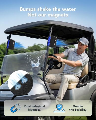 BOYISEN 2-in-1 Split Magnetic Golf Cart Speaker, Portable Bluetooth Speaker in Kuwait