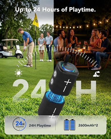 BOYISEN 2-in-1 Split Magnetic Golf Cart Speaker, Portable Bluetooth Speaker in Kuwait