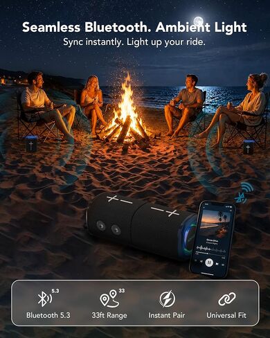BOYISEN 2-in-1 Split Magnetic Golf Cart Speaker, Portable Bluetooth Speaker in Kuwait