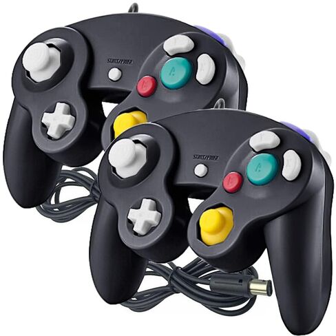 Reiso Gamecube Controller, 2 Pack NGC Classic Wired Controller for Wii Game cube Console (Black and Black) in Kuwait