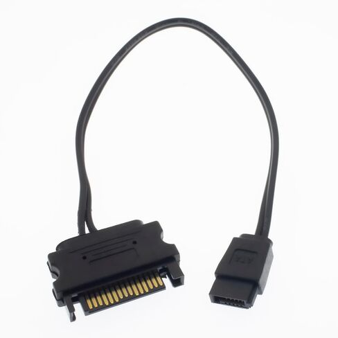 كابل محول الطاقة SATA 15 Pin إلى 6 Pin Slimline لمحرك الأقراص الضوئية ومحرك أقراص DVD ومحرك الأقراص المضغوطة 6.7 بوصة 17 سم in Kuwait