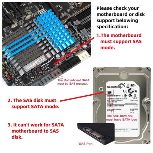 chenyang SAS to SATA Cable,SFF-8482 SAS 29Pin to SATA 22Pin Hard Disk Drive Raid Extension Cable in Saudi Arabia