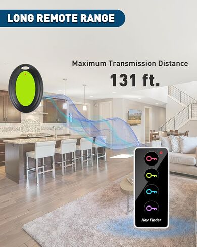 Key Finder,85dB+ Item Locator Tags with 131ft. Working Range,Wireless Key Tracker Remote Finder Locator with Sound for Finding Wallet, Key, Phone, Glasses, Pet Tracker, All Battery Included in Saudi Arabia