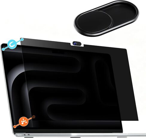 imluckies Magnetic MacBook Privacy Screen for MacBook Pro 14 & 14.2 Inch 2021-2025 ( M1, M2, M3, M4, M5,Pro, Max), 【Removable & Reusable】 Magnetic Anti-Glare Matte Protector Private Filter Filter with Lens Cover in Kuwait