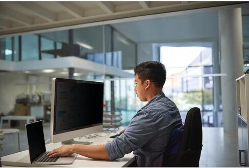 3M Privacy Filters 3M Privacy Filter for 24" Widescreen Monitor, Protect your confidential information, Easy to attach (PF240W9B), Black/Grey, 24.0" Widescreen (16:9) in Kuwait