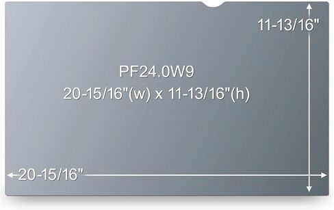 3M Privacy Filters 3M Privacy Filter for 24" Widescreen Monitor, Protect your confidential information, Easy to attach (PF240W9B), Black/Grey, 24.0" Widescreen (16:9) in Kuwait