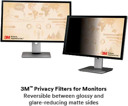 3M Privacy Filters 3M Privacy Filter for 24" Widescreen Monitor, Protect your confidential information, Easy to attach (PF240W9B), Black/Grey, 24.0" Widescreen (16:9) in Kuwait