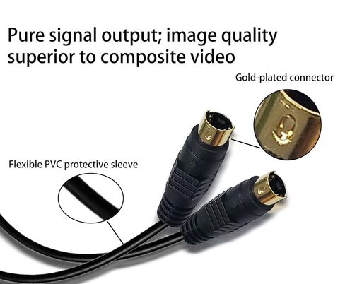 S-Video 4-pin Gold-Plated Male-to-Male Video Cable Compatible with DVD Player Home Theater VCR DVR/PVR (3.3FT) in Saudi Arabia