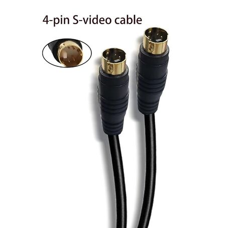 S-Video 4-pin Gold-Plated Male-to-Male Video Cable Compatible with DVD Player Home Theater VCR DVR/PVR (3.3FT) in Saudi Arabia