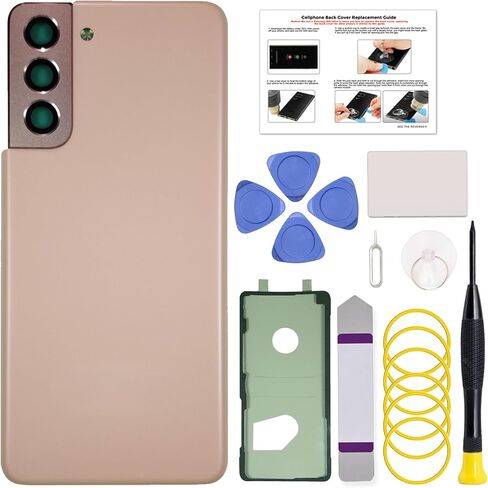 GREEN FUSION Compatible with Galaxy S21 Back Cover Replacement, S21 5G SM-G991 Back Glass Door with Pre-Installed Camera Lens, Repair Tools & Instruction, Phantom Gray in Saudi Arabia