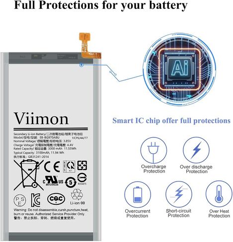 S10e Battery Replacement Kits (New Upgraded) for Samsung Galaxy S10e SM-G970U All Models with Adhesive, Installation Manual and Repair Tool Kits in Saudi Arabia