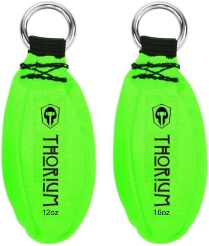 THORIUM Multi Two Pack Set of Slingshot Launcher Arborist Throw Weight Bags Pouches - Bright Green 12oz / 340g and 16oz / 450g Pack in Kuwait