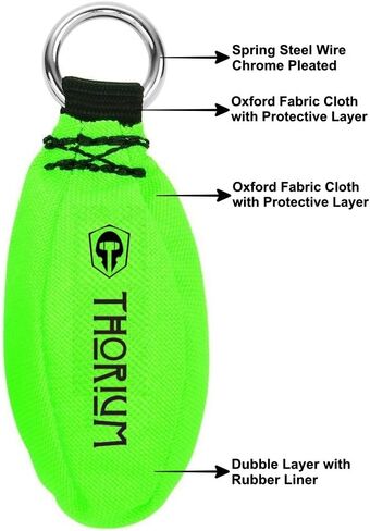 THORIUM Multi Two Pack Set of Slingshot Launcher Arborist Throw Weight Bags Pouches - Bright Green 12oz / 340g and 16oz / 450g Pack in Kuwait